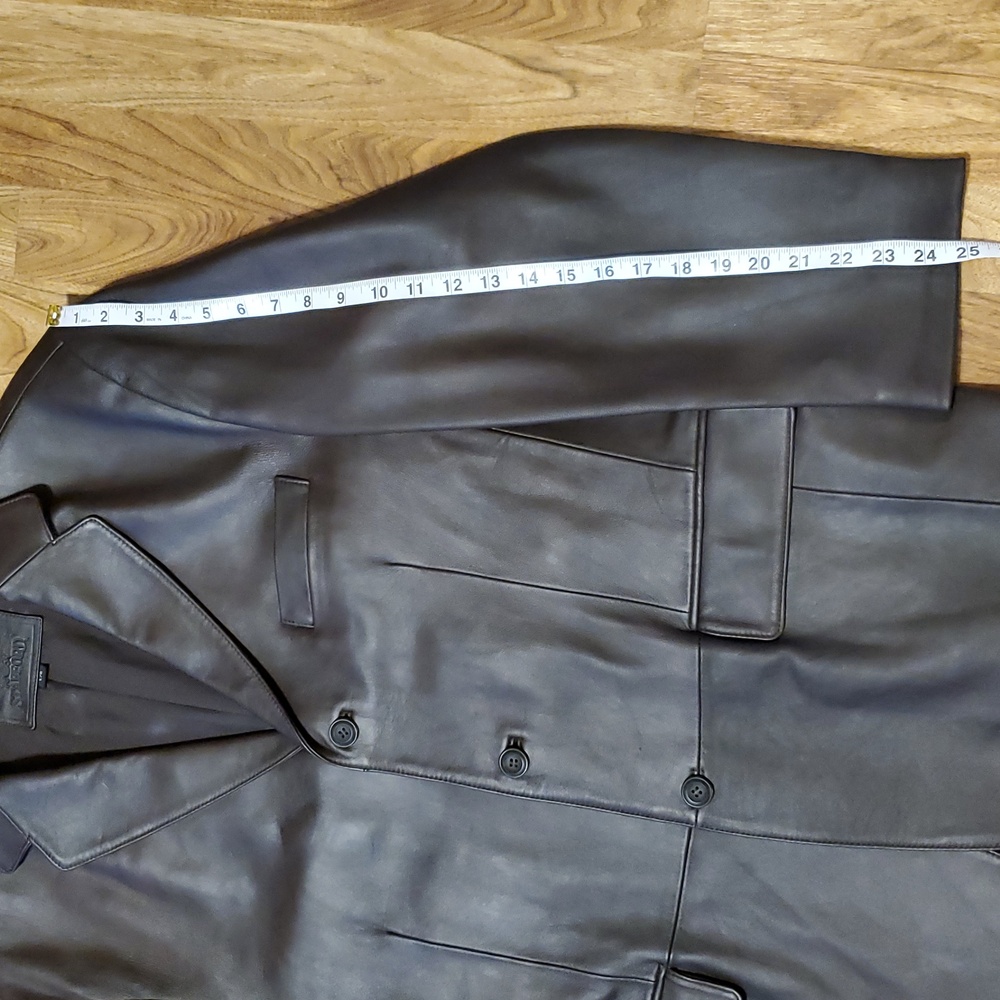 Stafford Dark Brown Genuine Leather Blazer Jacket NWOT Mens Size L - Picture 8 of 16